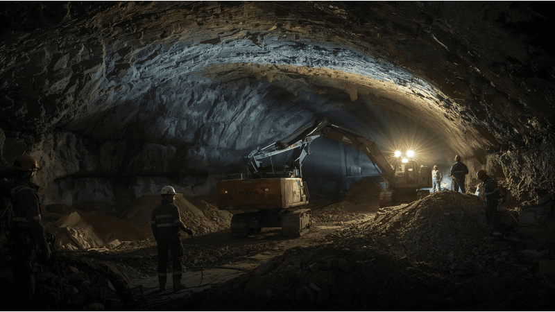 Underground mining tunnel system